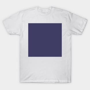 Solid Egg Plant Dark Blue Monochrome Minimal Design T-Shirt